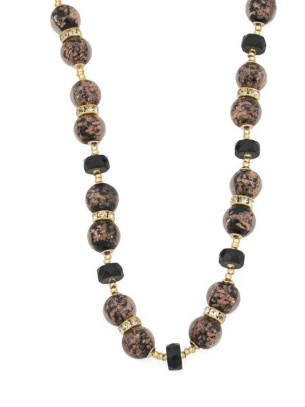 ZECCHIN gold plated murano glass bead necklace